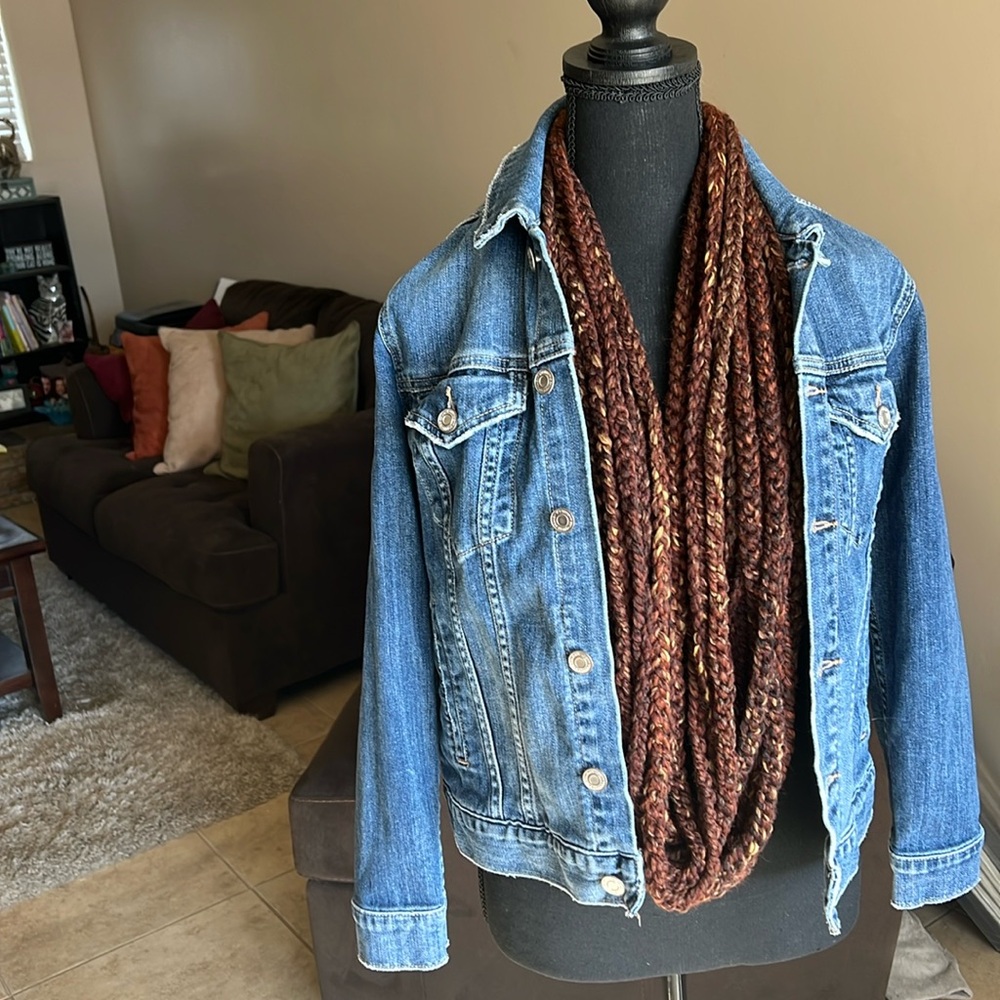 Handmade Crochet Braided Infinity Scarf